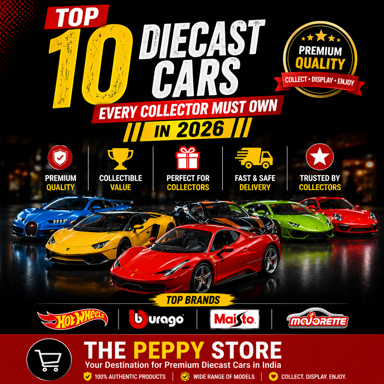 🚗 Top 10 Diecast Cars Every Collector Must Own in 2026
