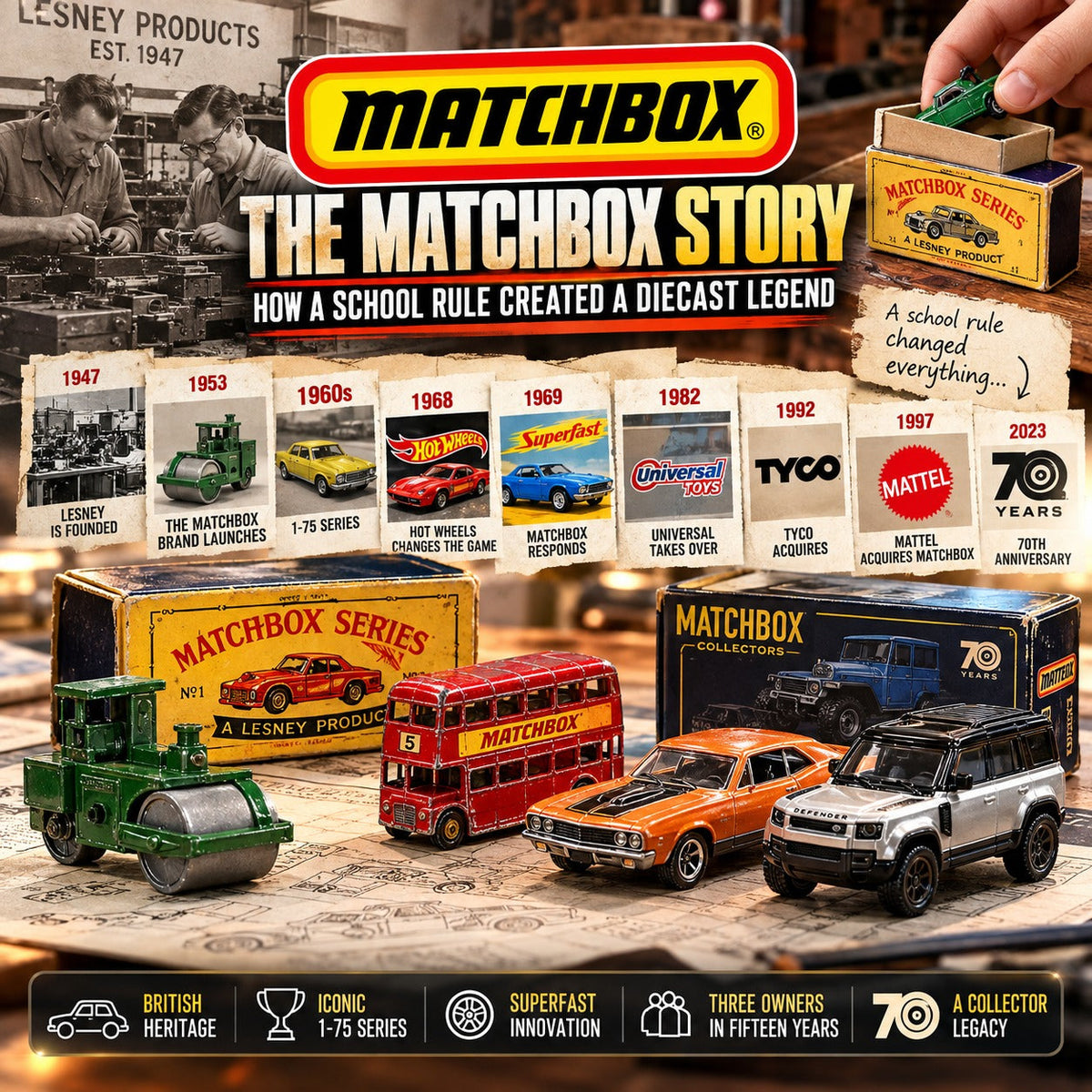 The Matchbox Story: How a School Rule Created a Diecast Legend