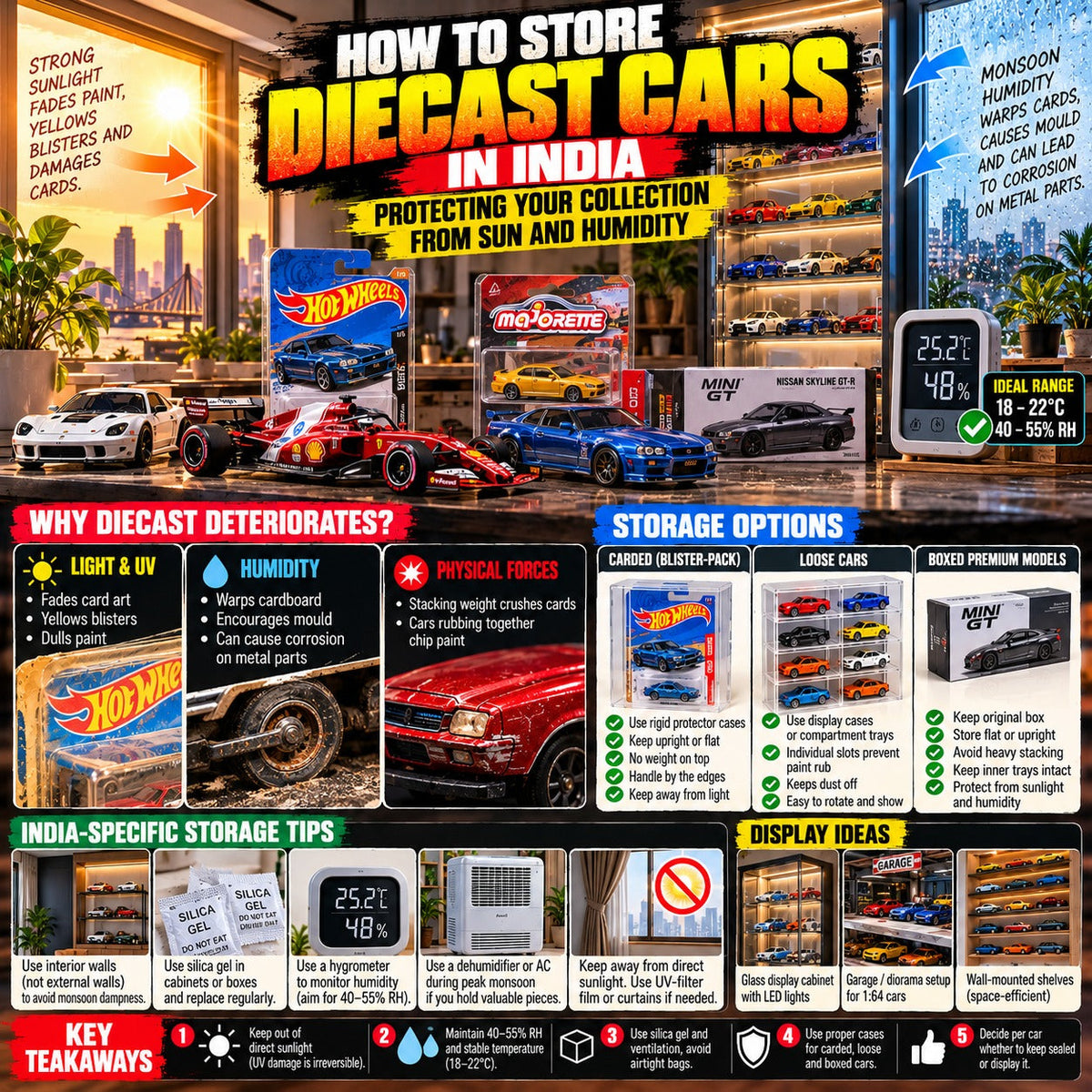 How to Store Diecast Cars in India: Protecting Your Collection from Sun and Humidity