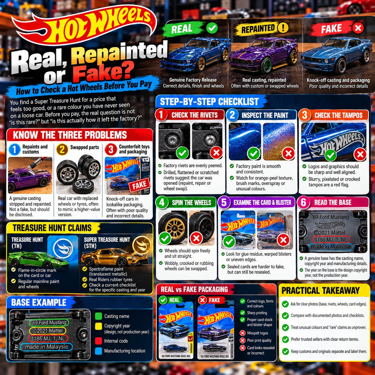 Real, Repainted or Fake? How to Check a Hot Wheels Before You Pay