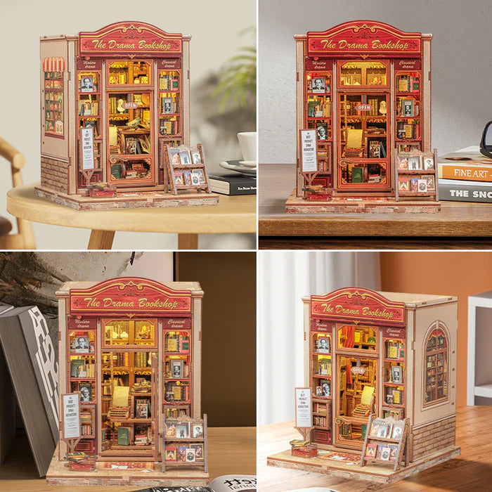 CUTEBEE DIY Book Nook Kit - The Drama Bookshop