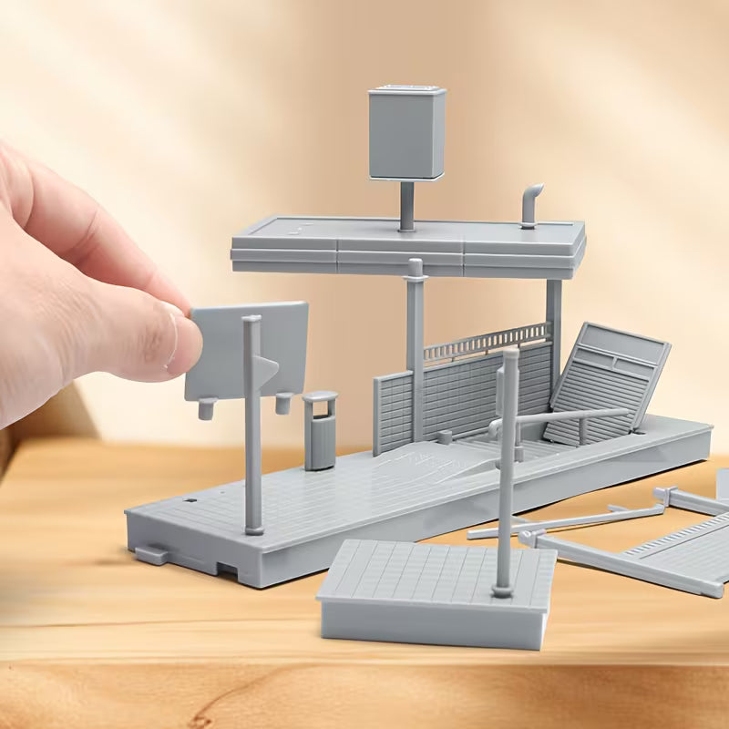 3D Printed Subway Station Diorama Garage for Car - Scale 1:64 - No Figures Included (No Cod Allowed On This Product) - Prepaid Orders Only