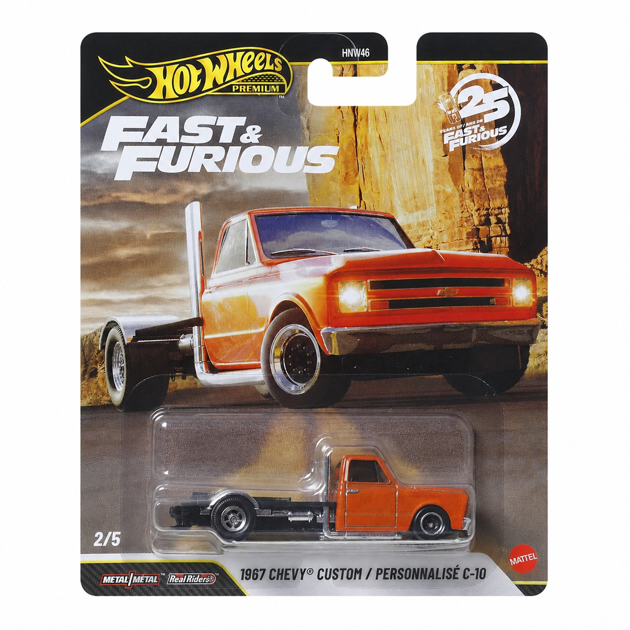 Hot Wheels Imported Premium 1/64 Car Hot Wheels Fast & Furious Premium Cars 1967 Chevy Custom/ Personnalise C-10