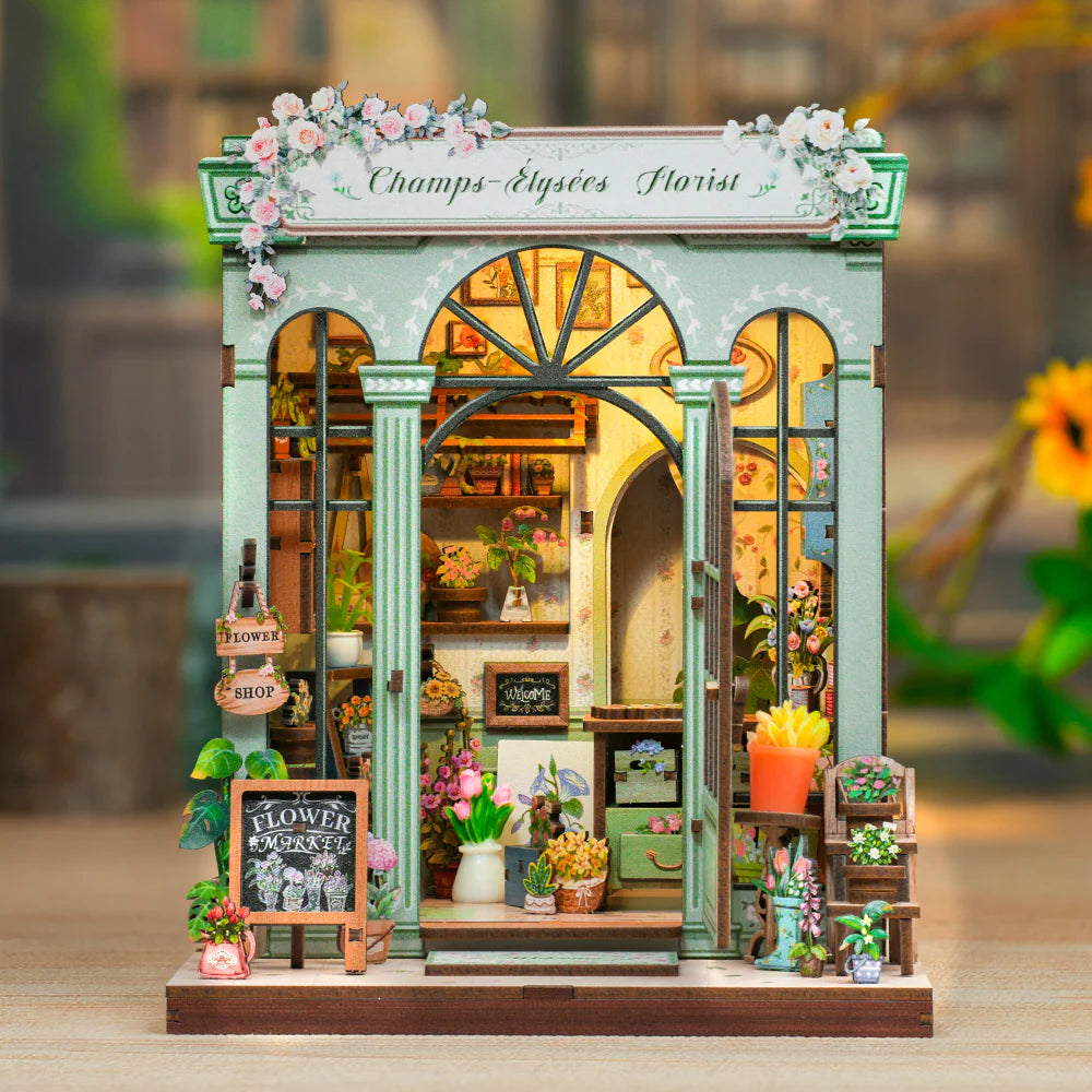 CUTEBEE DIY Book Nook Kit - Champs-Élysées Florist