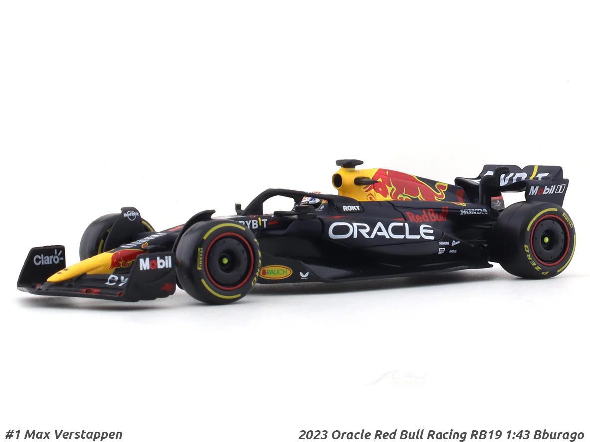 Bburago - 1/43 Diecast Scale Model 2023 Oracle Red Bull Racing RB19 #1 Max Verstappen