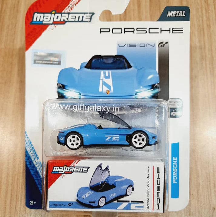 Majorette 1:64 Scale Diecast Car Model - Porsche Deluxe - Porsche Vision Gran Turismo (Blue)