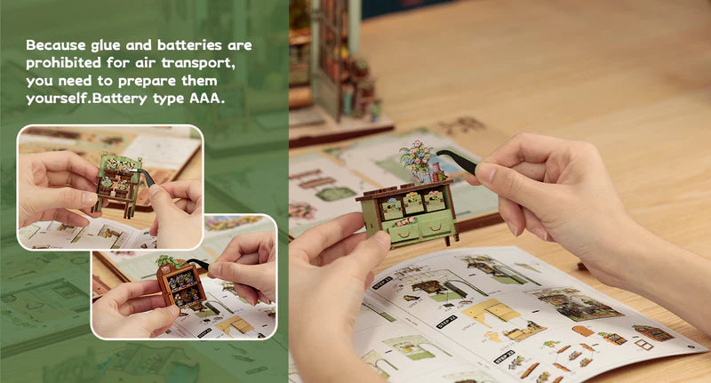 CUTEBEE DIY Book Nook Kit - Champs-Élysées Florist