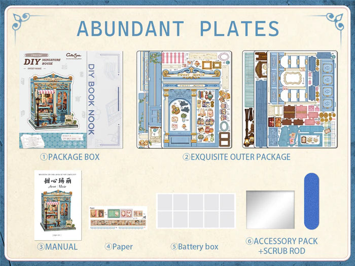 CUTEBEE DIY Book Nook Kit - Sweet Marie