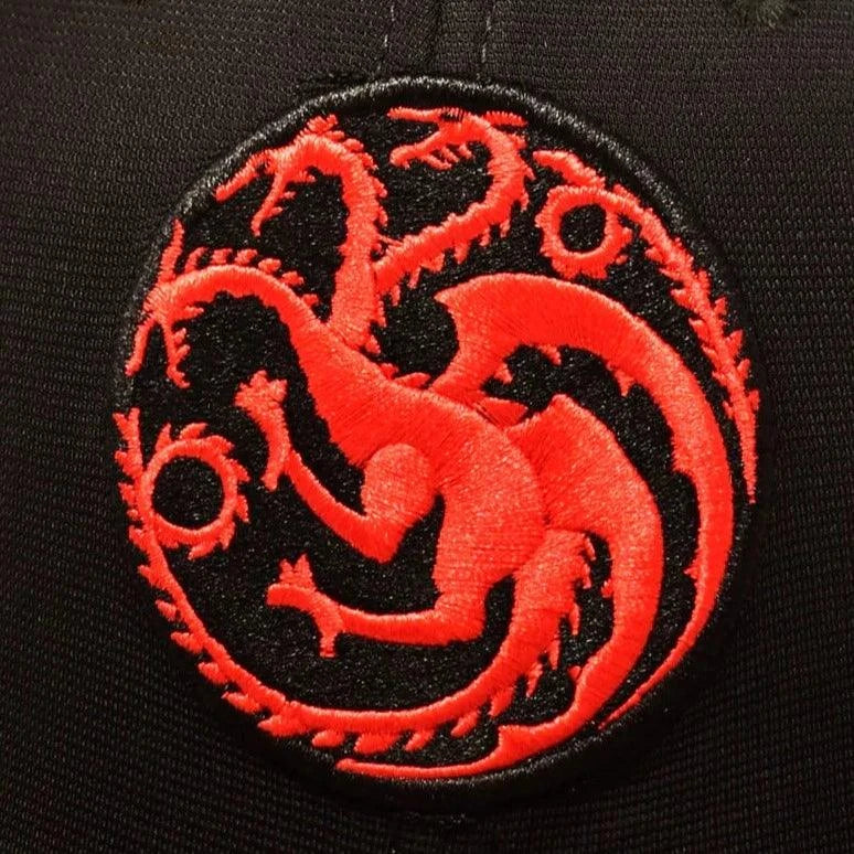 Game Of Thrones House Targaryen Sigil Hip Hop Cap For Men - Black - ThePeppyStore