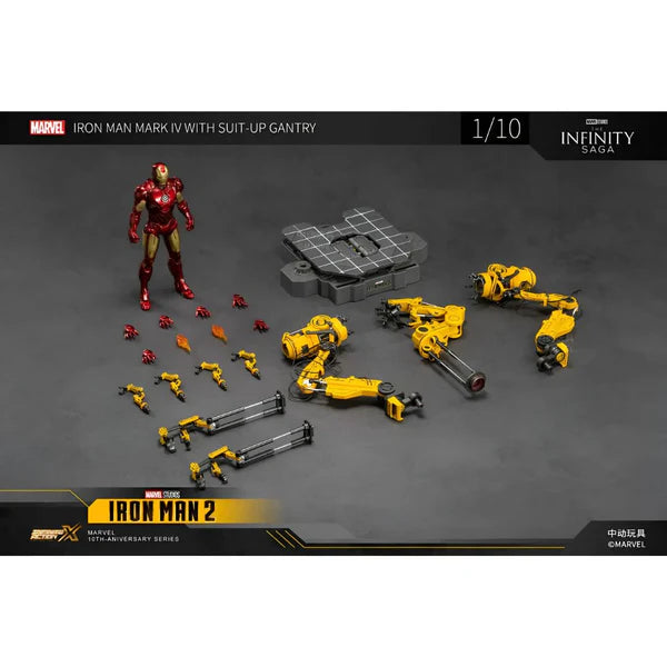 Marvel Studios The Avengers : The infinity Saga iron Man Mark 4 MK04 1:10 Scale Collection Suit-up Gantry Figure by ZD Toys