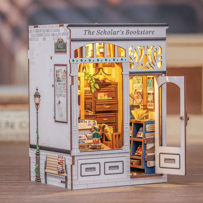 CUTEBEE DIY Book Nook Kit - The Scholar's Bookstore