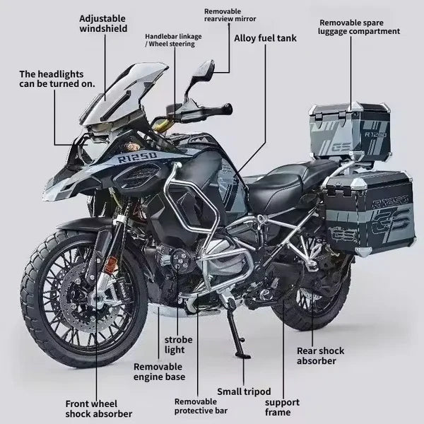 BMW R1250 GS ADV Alloy Model 1:7 Scale