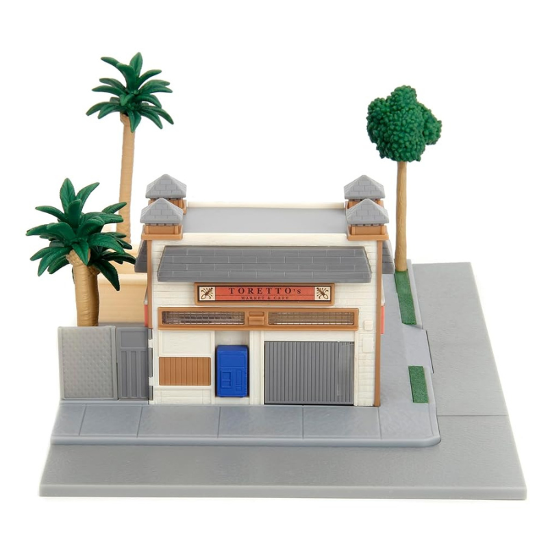 Jada Fast & Furious Nano Scene Toretto's Market & Cafe Diorama with 2 Nano Die-Cast Cars