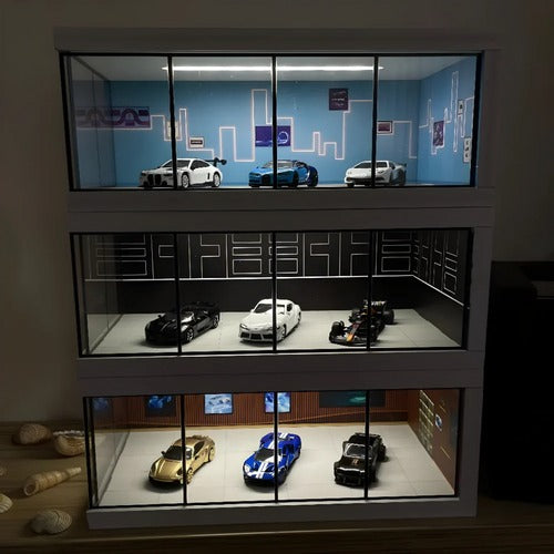 Hotwheels Diecast Garage Diorama With Lights for 1:24, 1:43 1:64 Mod