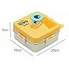 Dinosaur 5 Compartments Stainless Steel Lunch Box with Spoon and Salad Cup