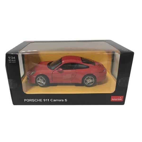 Rastar Scale 1 : 24 Porsche 911 Carrera S Diecast Scale Model - Red