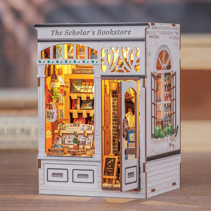 CUTEBEE DIY Book Nook Kit - The Scholar's Bookstore