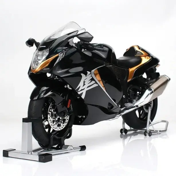 Suzuki Hayabusa GSX-1300R Alloy Model 1:6 Scale Collectible Alloy Metal Diecast Motorcycle Model with Sound, Light & Dynamic Display - Battery Operated