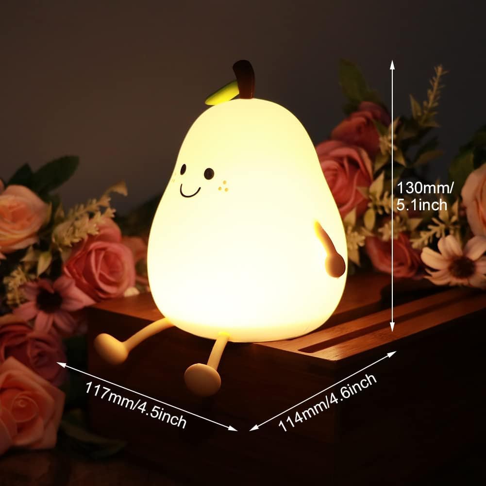 Pear 3D Silicon Colour - Changing Usb Chargeable Lamp