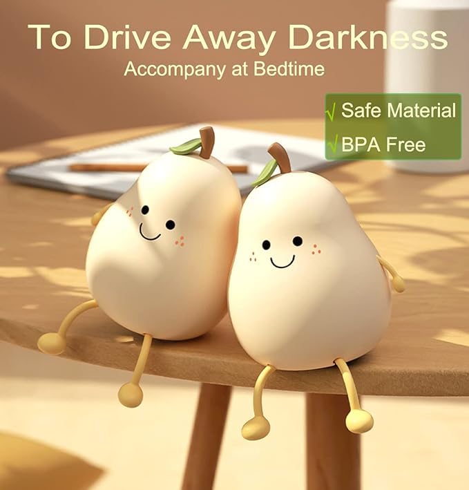 Pear 3D Silicon Colour - Changing Usb Chargeable Lamp