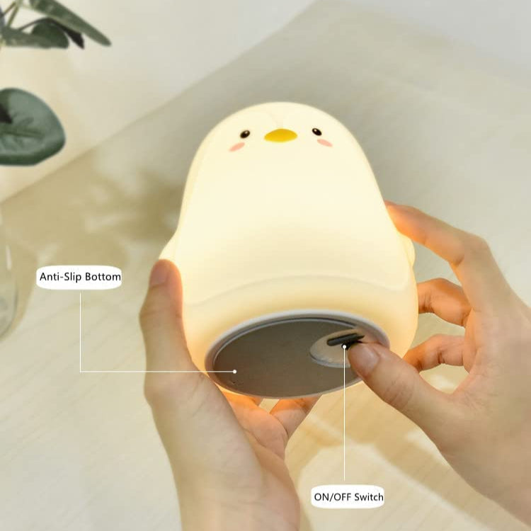 Penguin 3D Silicon Color-Changing Lamp