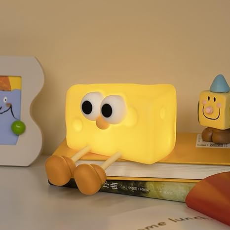 Cute Cheese Night Light - USB Chargeable Lamp
