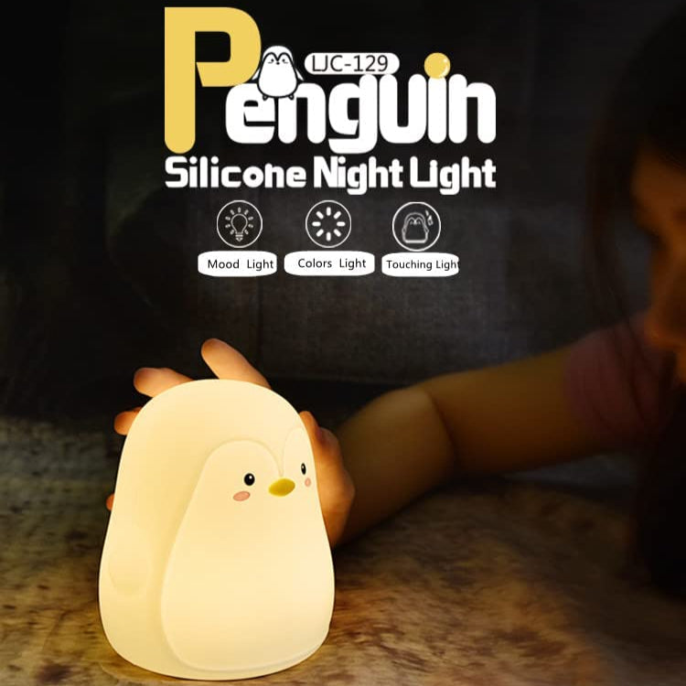 Penguin 3D Silicon Color-Changing Lamp