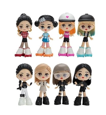 Black Pink Figures Set of 8