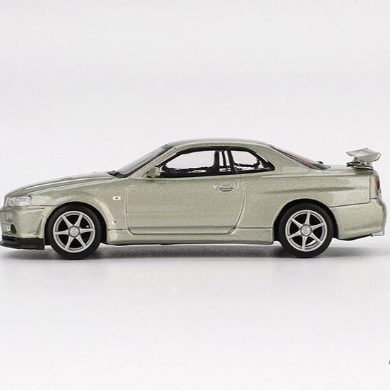 Mini GT Code 1003 Nissan Skyline GT-R (R34) V-Spec II Nur Millennium Jade