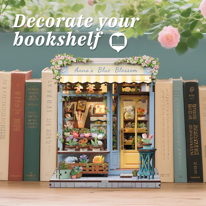 CUTEBEE DIY Book Nook Kit - Anna's Blue Blossom