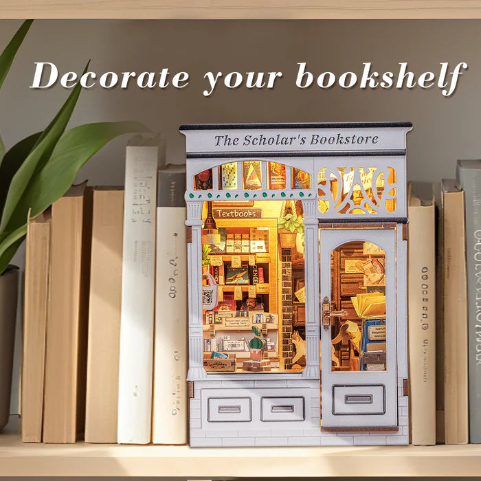 CUTEBEE DIY Book Nook Kit - The Scholar's Bookstore