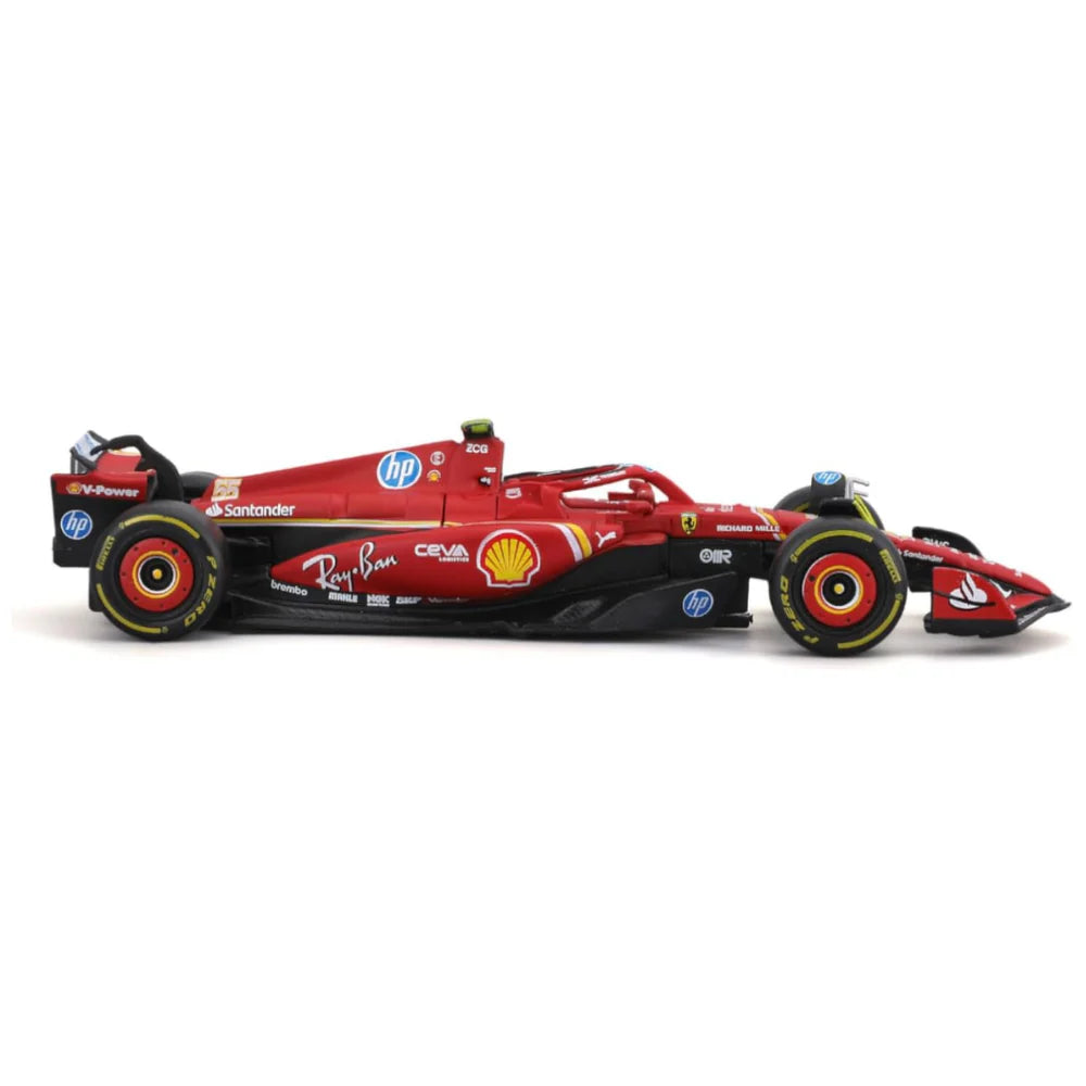 Bburago - 1/43 Diecast Scale Model 2024 Ferrari SF24 #55 Carlos Sainz
