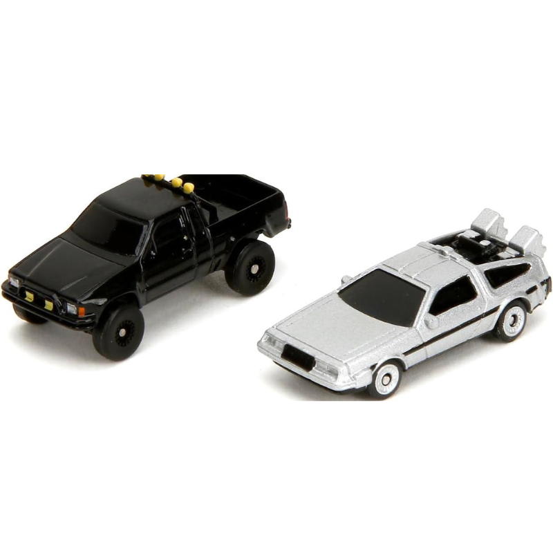 Jada Back to the Future Hill Valley Courthouse Nano Scene Diorama with 2 Nano Die-Cast Cars