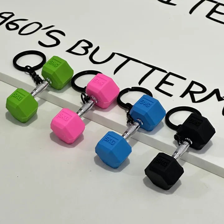 Dumbell 3D Rubber Keychain
