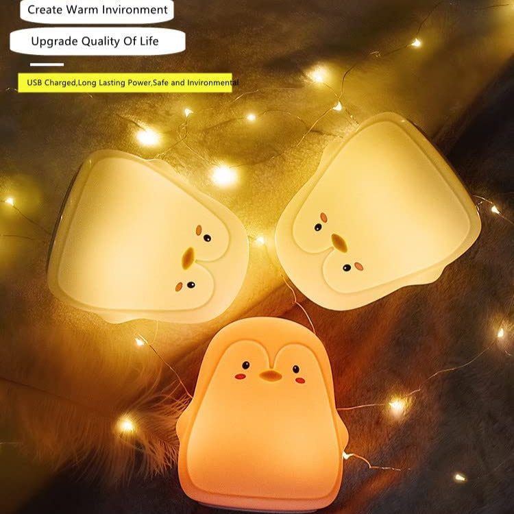 Penguin 3D Silicon Color-Changing Lamp