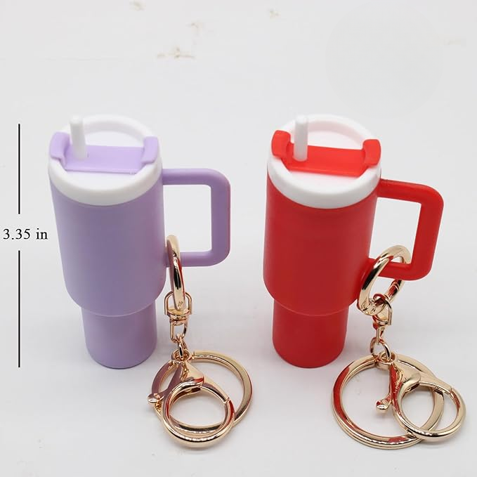 Mini Sipper 3D Keychain With Bagcharm and Strap (Select From Drop Down Menu)