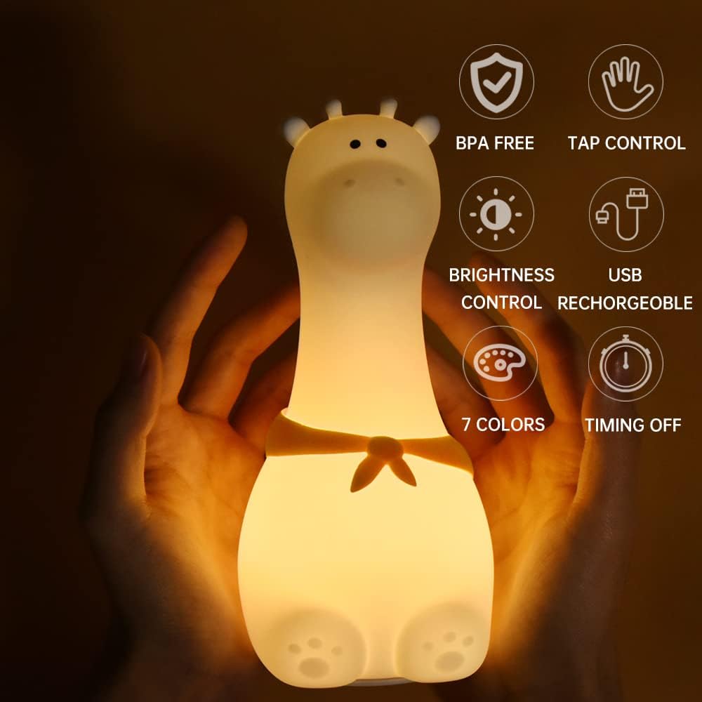 Giraffe 3D Silicon Colour - Changing Usb Chargeable Lamp