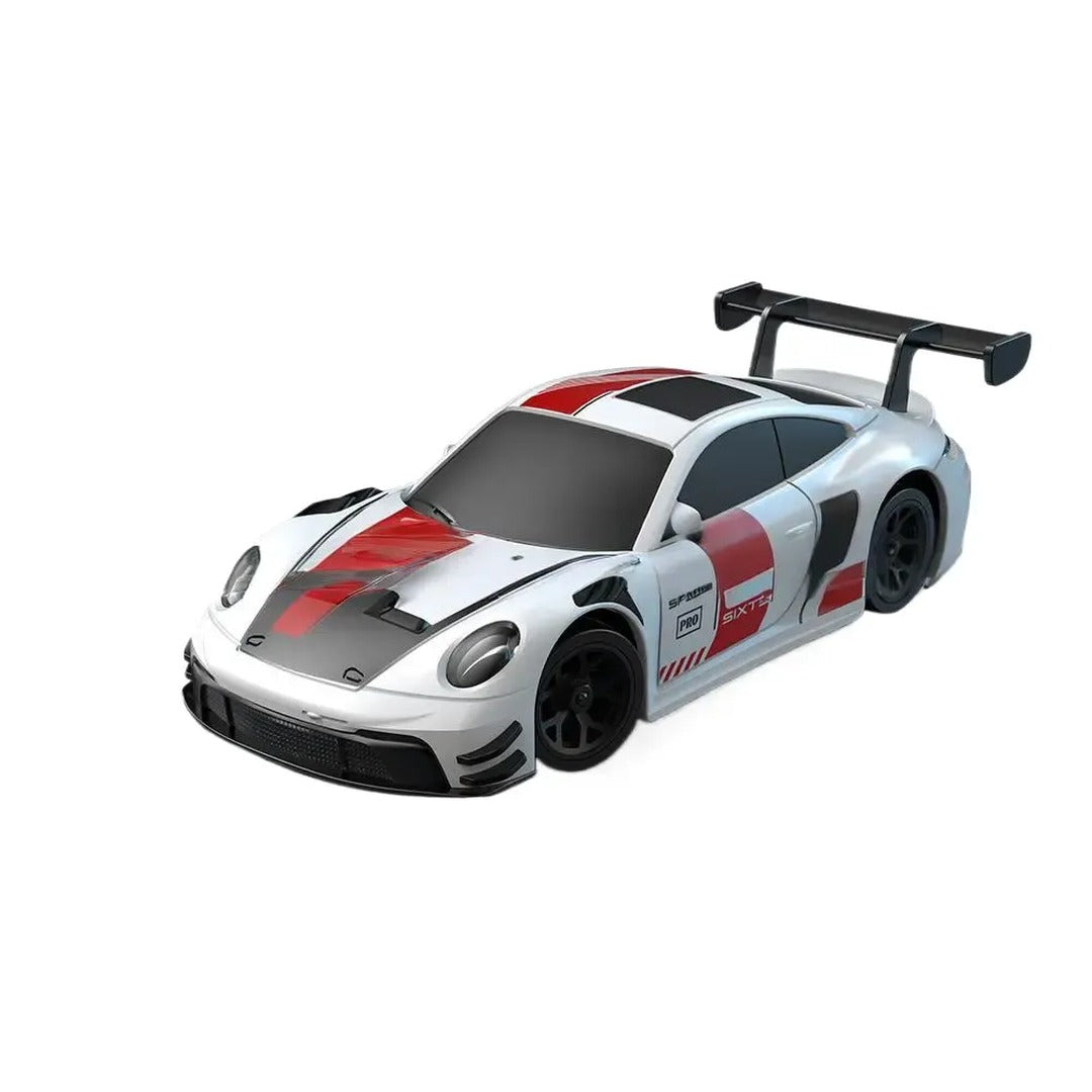 Racing Rally Porsche GT3 Style 1:43 Scale RC Drift Car with App & 2.4GHz Control, 4WD, ESP Gyroscope