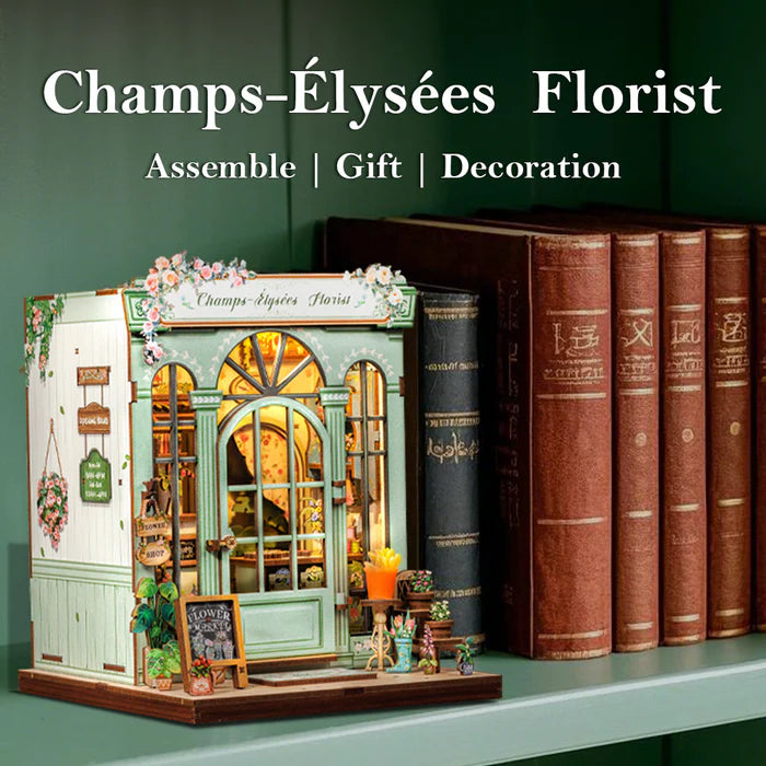 CUTEBEE DIY Book Nook Kit - Champs-Élysées Florist