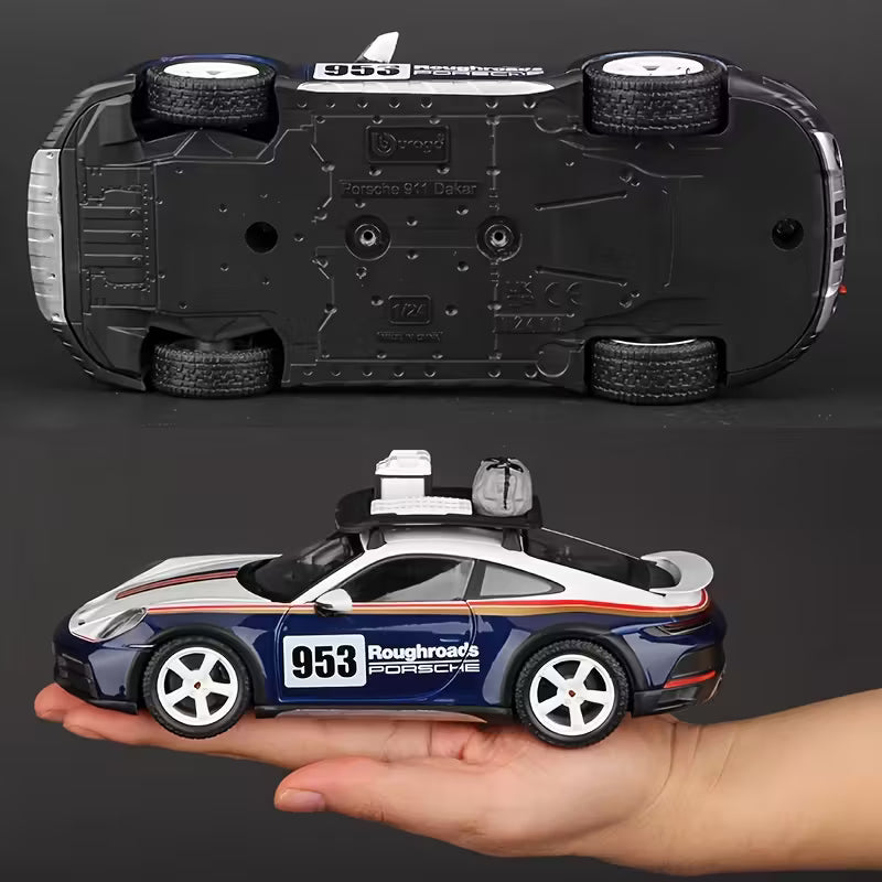 Bburago - 1 : 24 Diecast Scale Model - Official Licensed Product - Porsche 911 Dakar