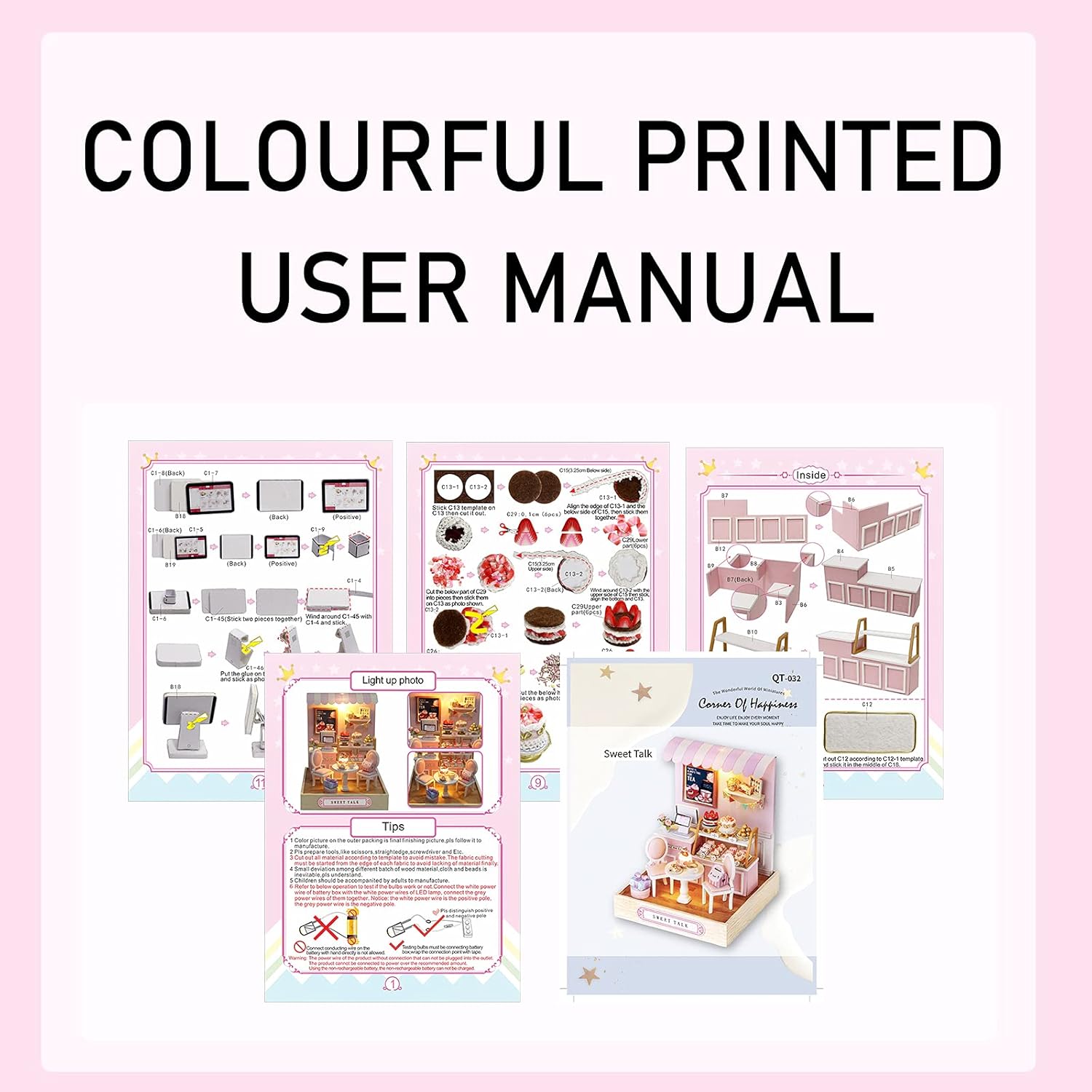 Cuteroom Diy Dollhouse - Corner of Happiness Series Miniature Kit - Sweet Talk