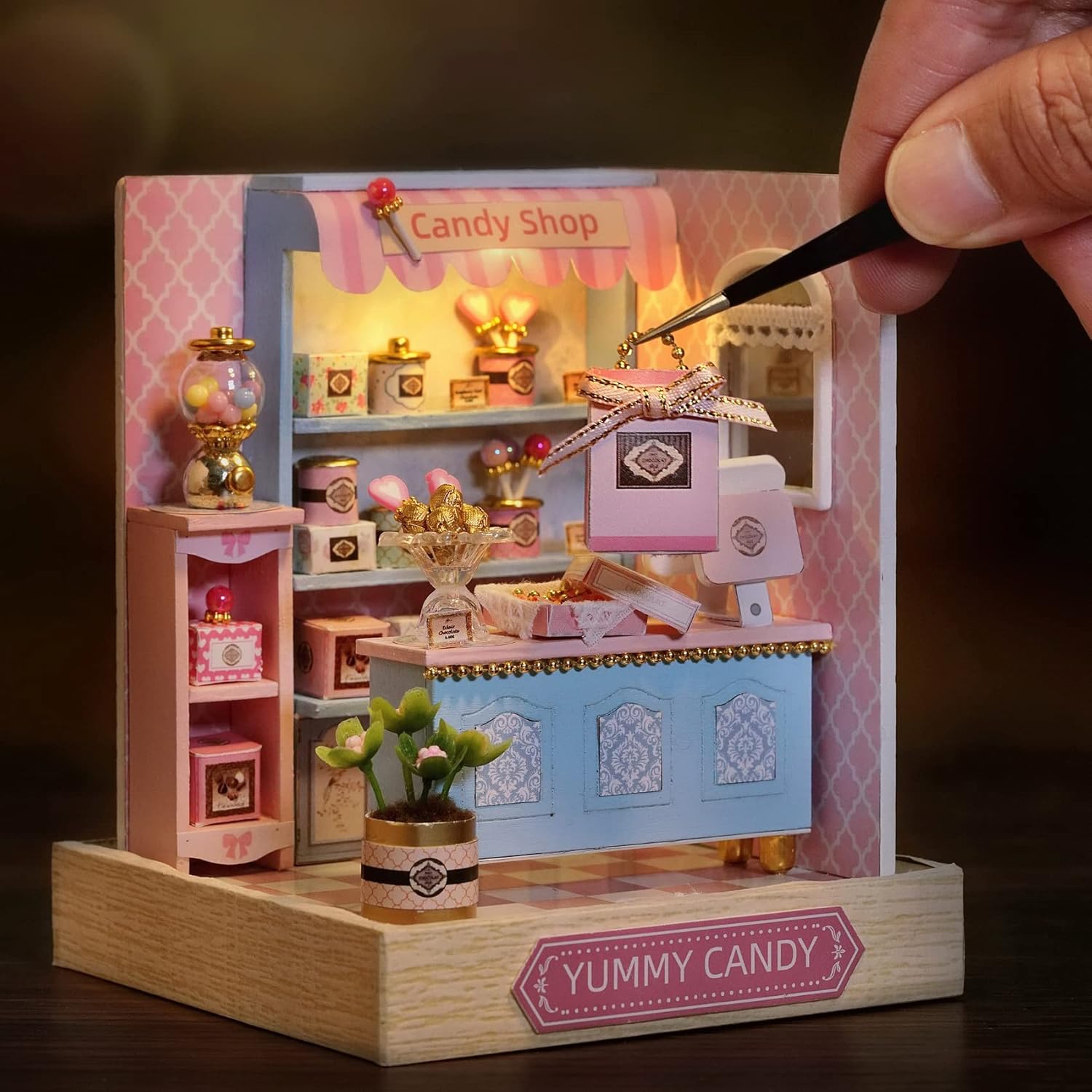 Cuteroom Diy Dollhouse - Corner of Happiness Series Miniature Kit - Yummy Candy