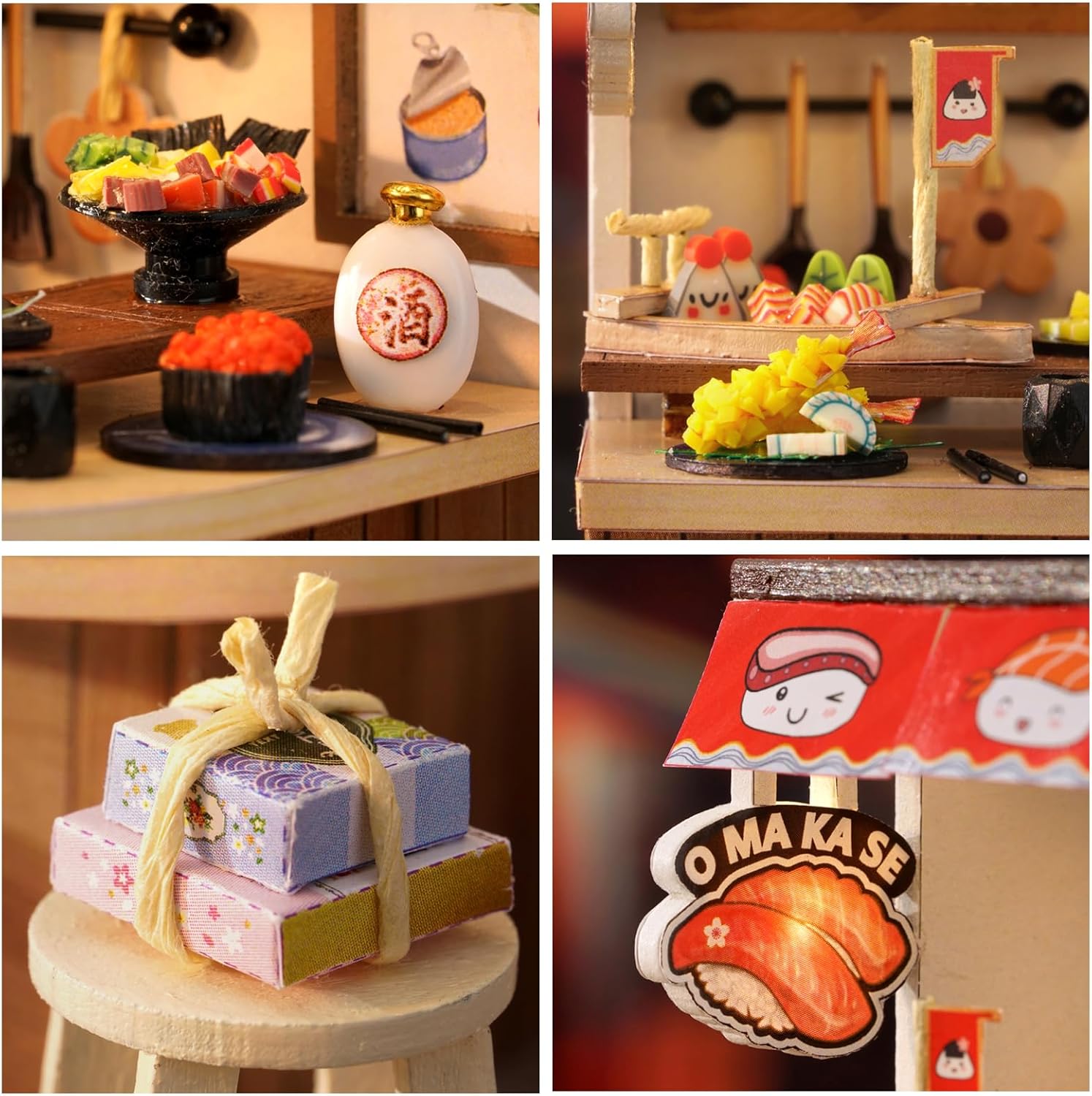 Cuteroom Diy Dollhouse - Corner of Happiness Series Miniature Kit - Revolving Food House