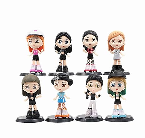 Black Pink Figures Set of 8
