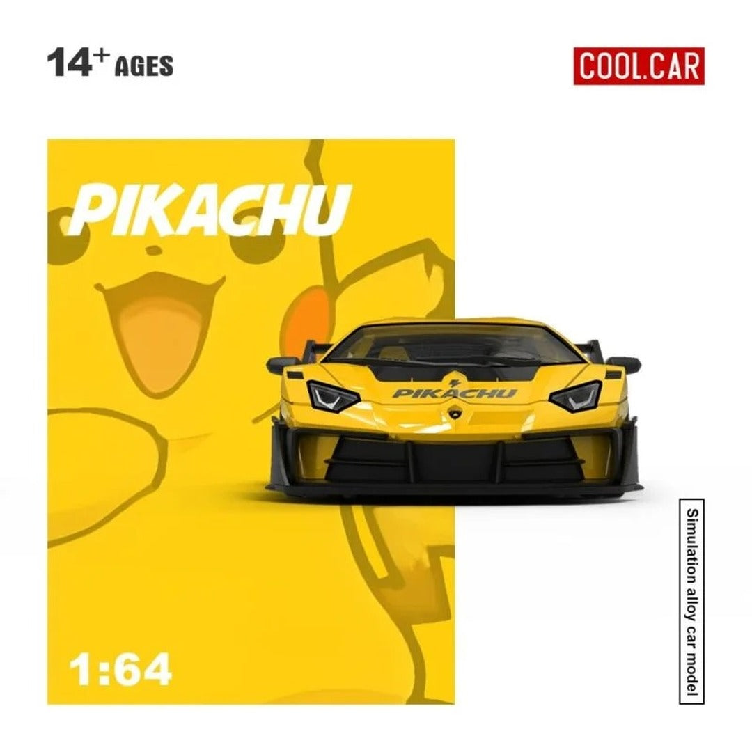 Cool Car Pikachu Lamborghini 1:64 Scale Simulated Alloy Diecast Model Car