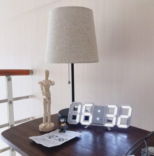 Led Alarm Clock - White
