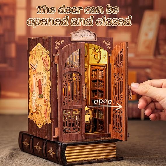 DIY Miniature House Kit for Bookshelf Decor