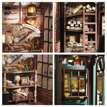 Cuteroom Harry Potter inspired Book Nook Kit DIY Miniature House Kit - Magic Wand