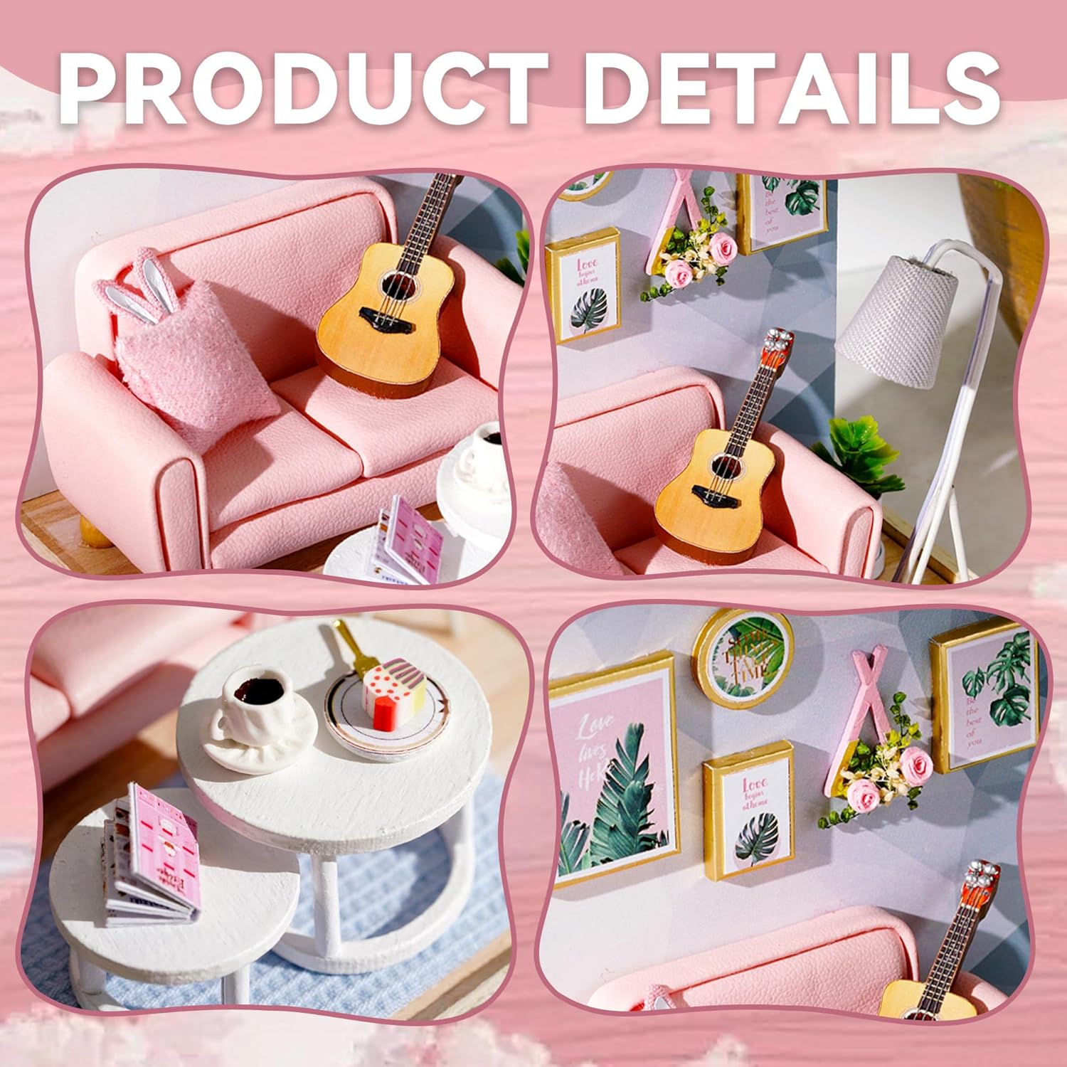 Cuteroom Diy Dollhouse - Corner of Happiness Series Miniature Kit - Afternoon Tea Time