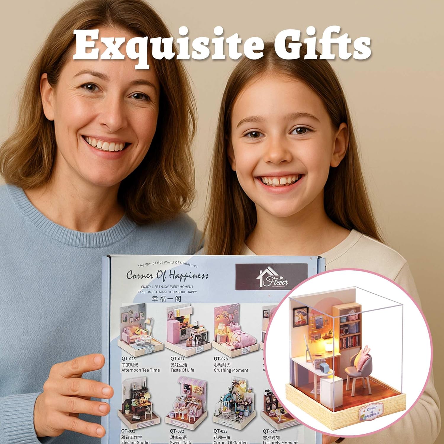 Cuteroom Diy Dollhouse - Corner of Happiness Series Miniature Kit - World of Creativity